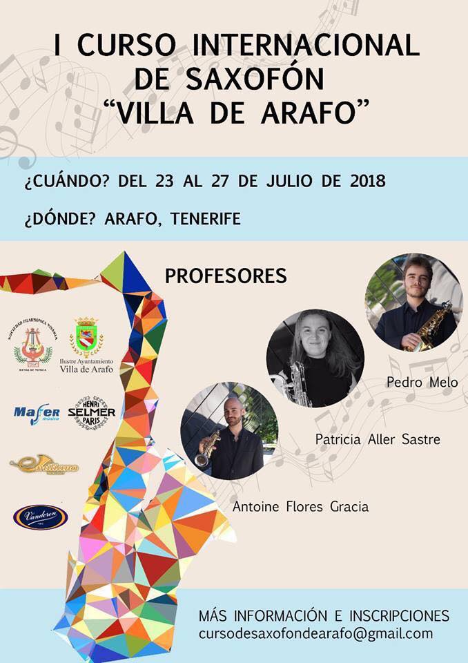 I curso internacional de saxofón Villa de Arafo